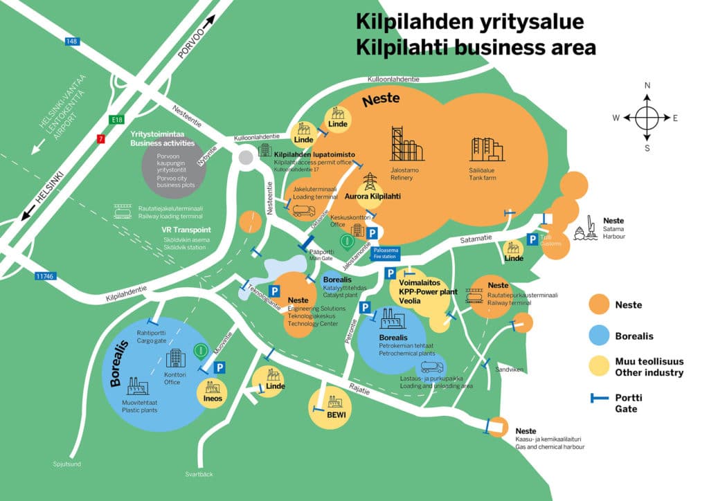 Kilpilahden ohjekartta